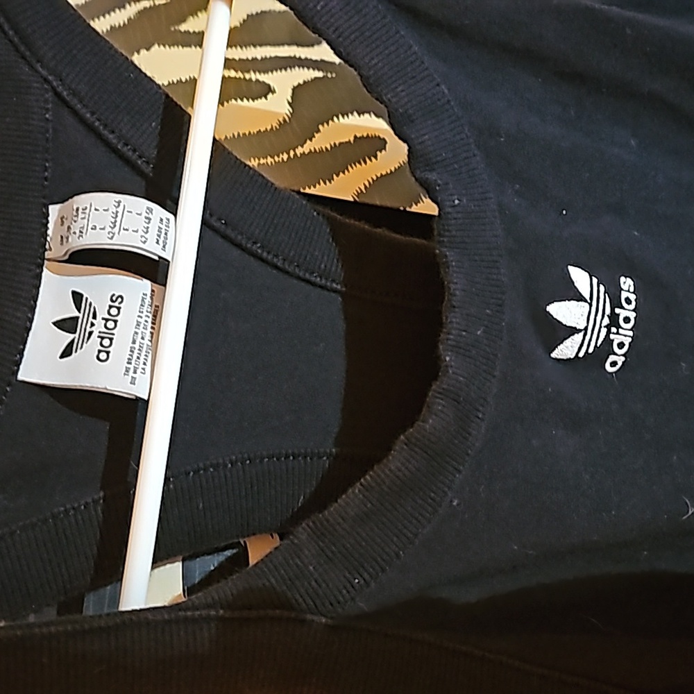 ADIDAS FIREBIRD Black with white stripe Maxi dress - Picture 4 of 4